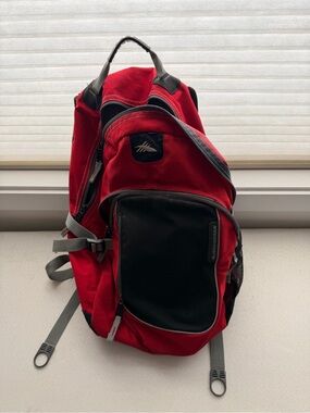 High Sierra Red Backpack with Black Front Pocket